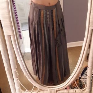 Gray maxi skirt